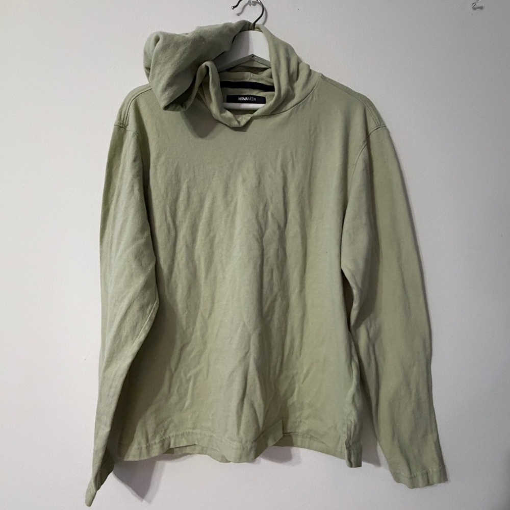 Men's Green Light Sweater with Hoodie by FashionNova in Small size